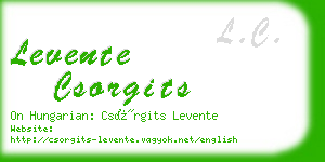 levente csorgits business card